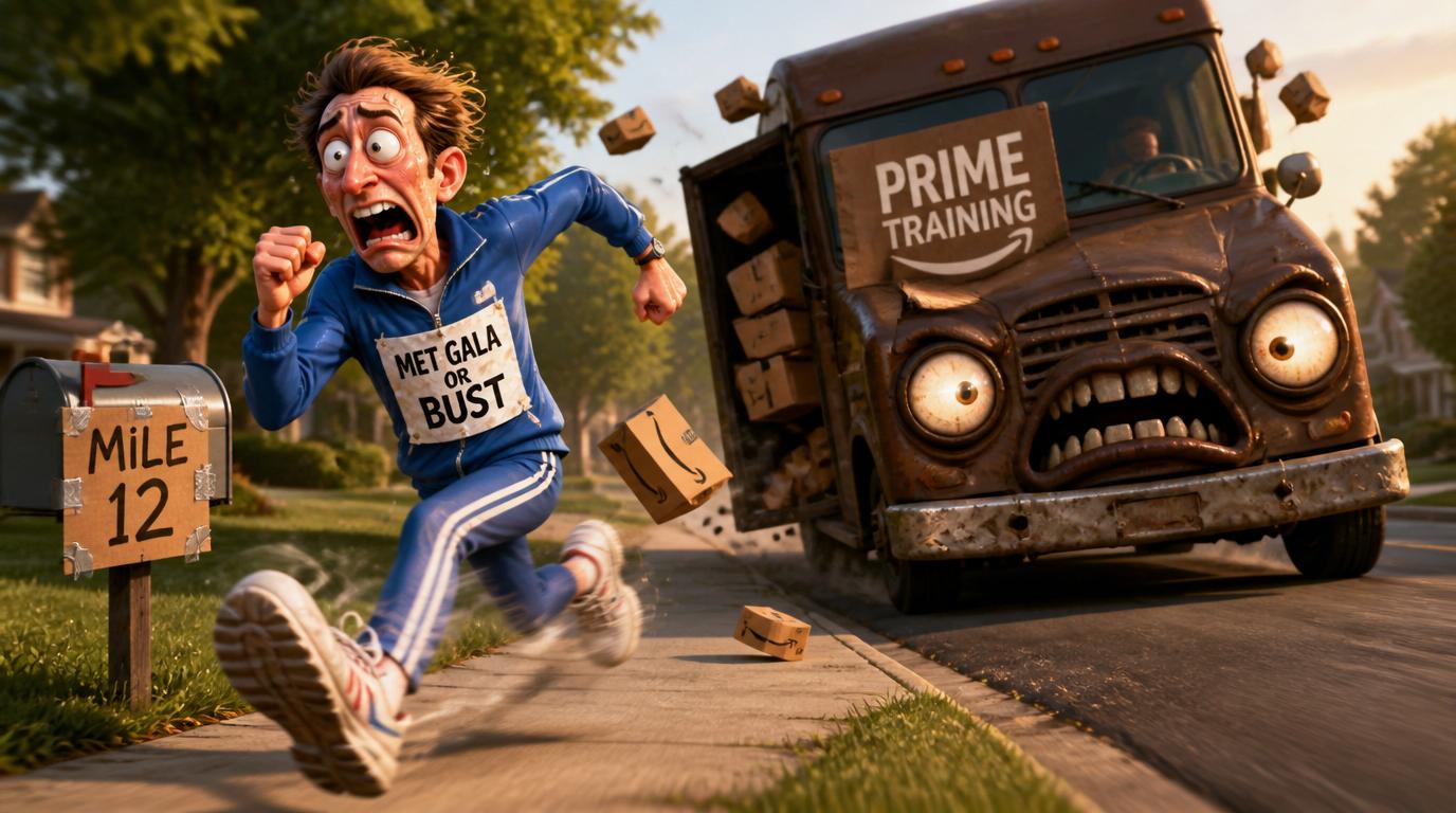 An anti-Bezos protester jumped two barriers and sprinted across Fifth Avenue before being tackled by police at the Met Gala 2026