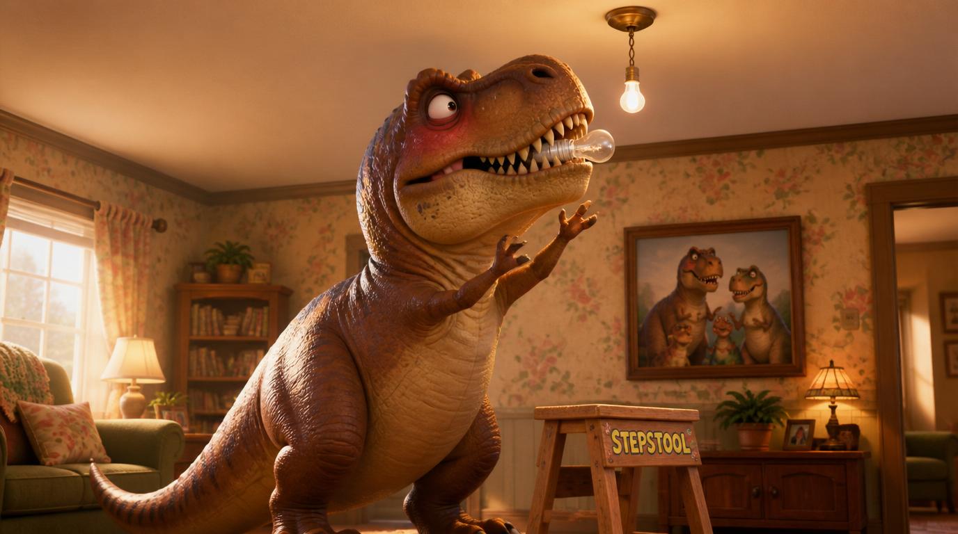 A new study suggests T. rex evolved tiny arms because its skull grew so massive that its jaws took over as the main weapon, leaving the arms nearly useless.