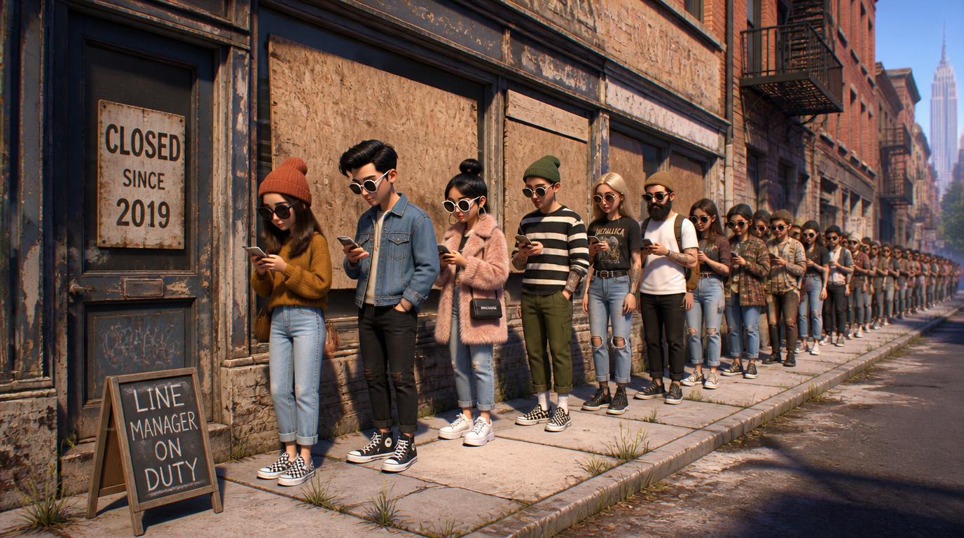 In New York City, social media trends are turning long lines outside restaurants and shops into a destination all on their own.
