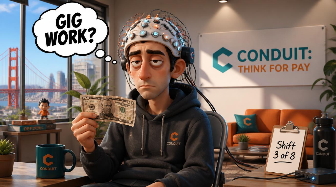 A San Francisco startup called Conduit is paying people $50 to record their brain activity as it works to build AI mind reading technology.