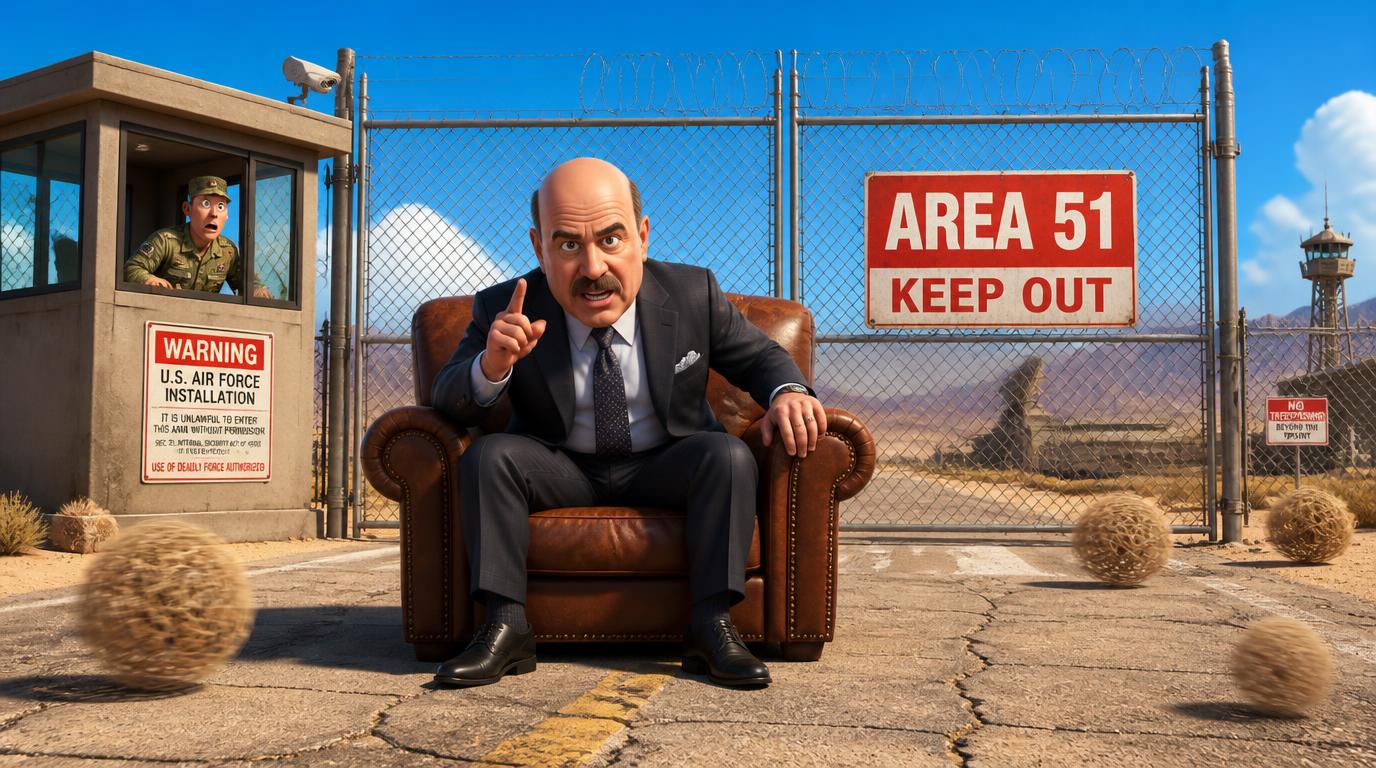 Dr. Phil is accusing the U.S. government of lying straight to our faces by ignoring legitimate UFO reports.