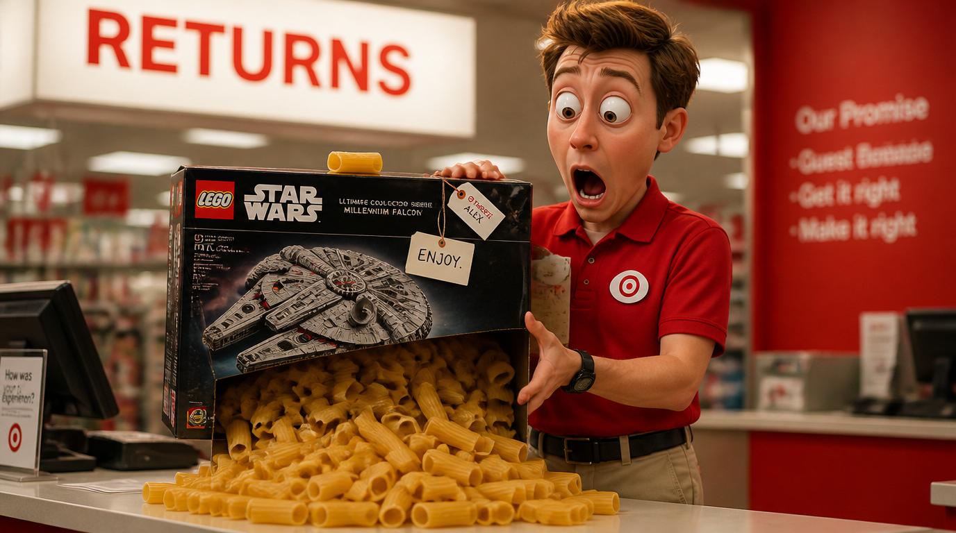 A man was arrested for swapping Lego sets with pasta and returning them to stores for over $34,000.